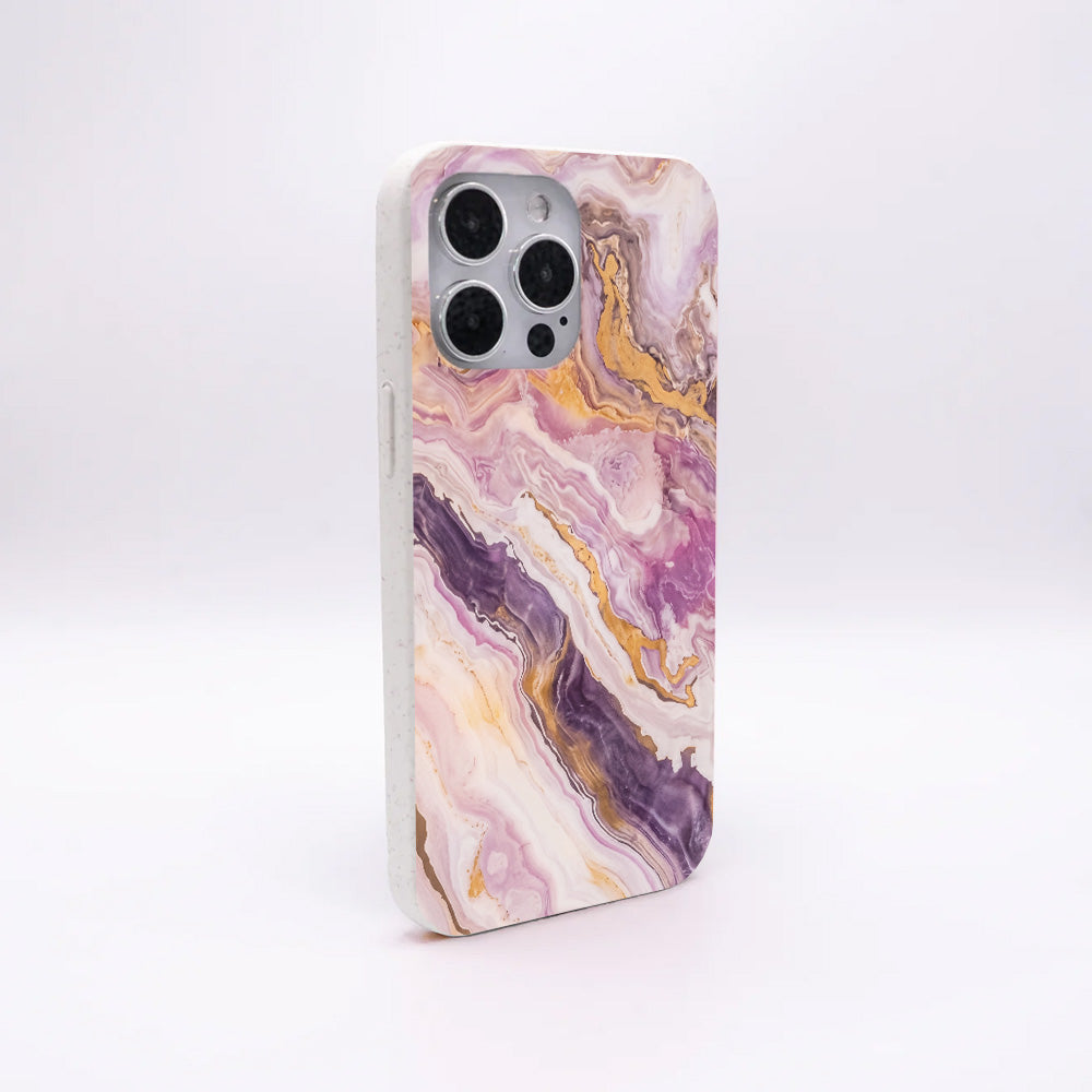 iPhone 13 mini Hülle - Marmor pink - "PinkMarble" - nachhaltig