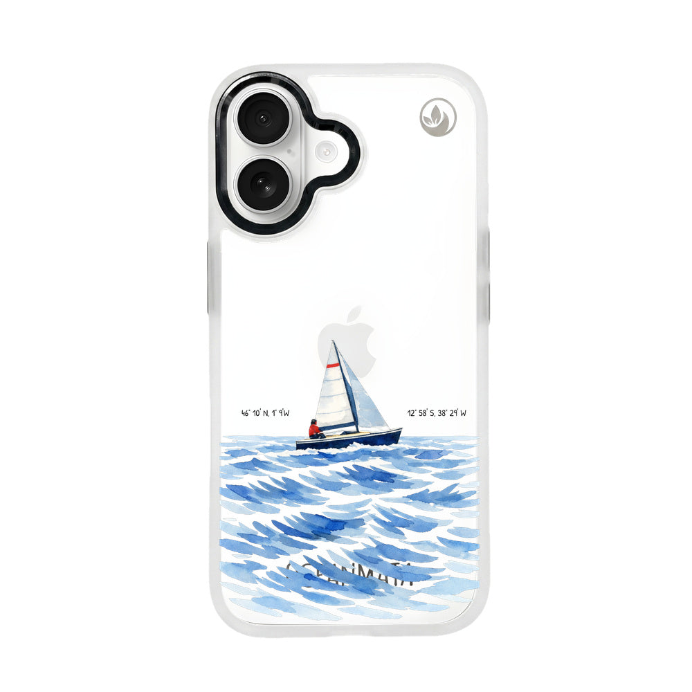 iPhone 17 Case - Sailing white - "Golden Horizon" - sustainable