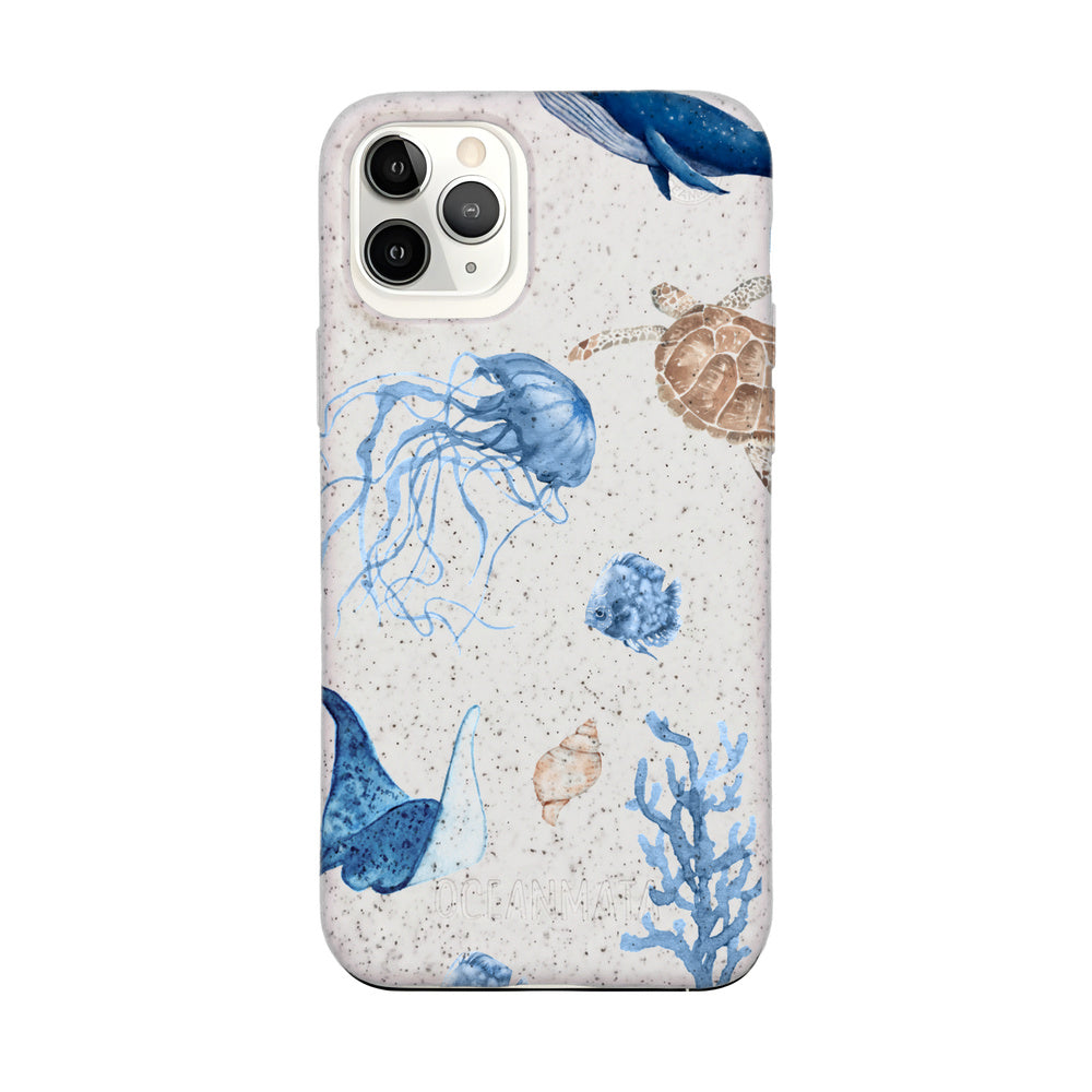 iPhone 11 pro Hülle - weiß Schildkröte - "Sea Turtle & Friends" - nachhaltig