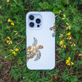 Biologisch abbaubare Handyhülle iPhone 14 Turtlegaze — kompostierbar — Bonus
