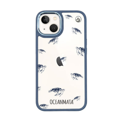 iPhone 13 hoesje - Turtles Blue - "Turtlino" - Duurzaam