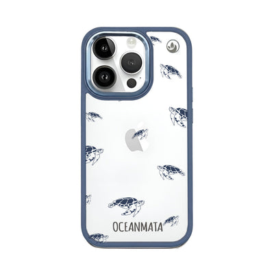 iPhone 14 pro hoesje - schildpaddenblauw - "Turtlino" - duurzaam