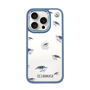 iPhone 15 pro max case - turtles blue - "Turtlino" - sustainable