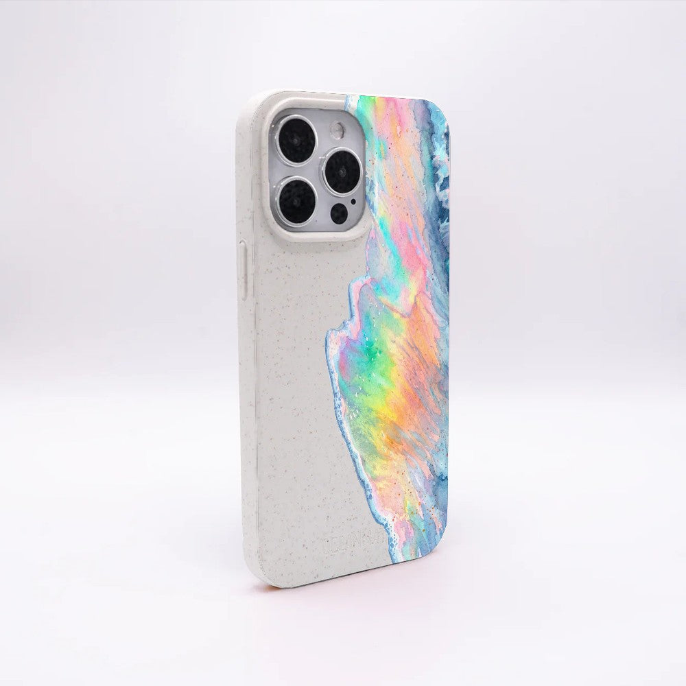 Biologisch abbaubare Handyhülle iPhone 13 mini Waveofpride — kompostierbar — Rückseite