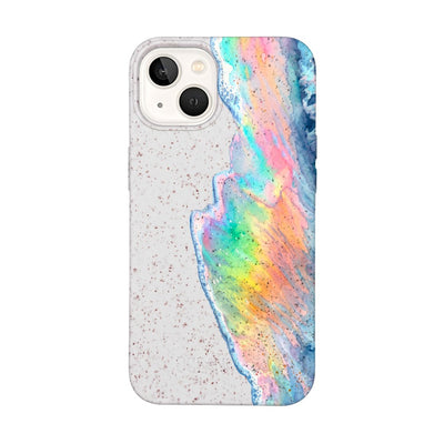 iPhone 13 Case - Rainbow Wave White - "WaveOfPride" - sustainable