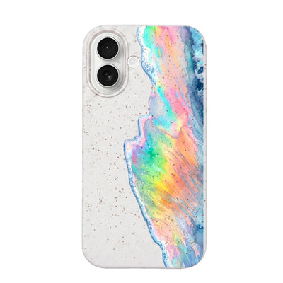 iPhone 17 Case - Rainbow Wave White - "WaveOfPride" - sustainable