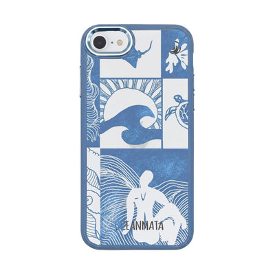 iPhone SE/7/8 hoesje - Line Art Ocean - "Waves of Balance" - duurzaam