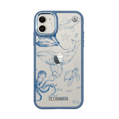 iPhone 11 hoesje - Walvisblauw - "WhaleLife" - Duurzaam 