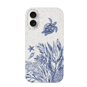 Biologisch abbaubare Handyhülle iPhone 17 Whitesilentwaves — kompostierbar — Vorderseite