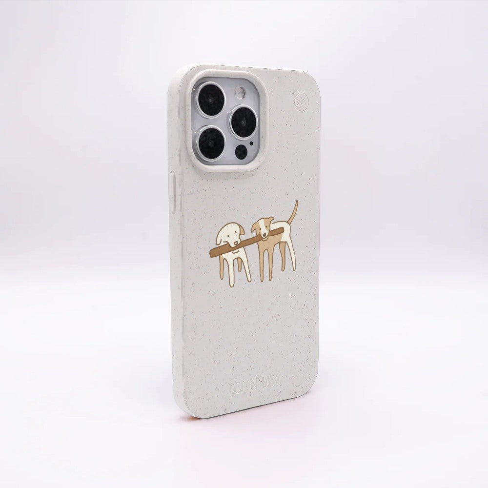 iPhone 11 pro Hülle - Hunde weiß - "Wuff" - nachhaltig