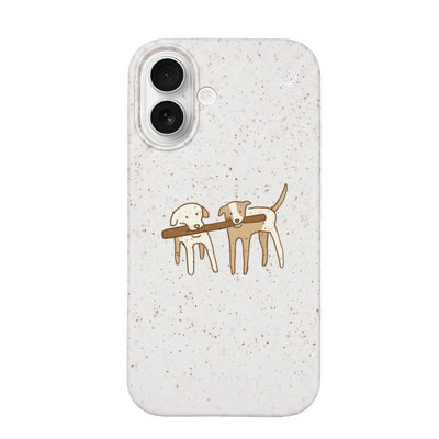 iPhone 17 Hülle - Hunde weiß - "Wuff" - nachhaltig