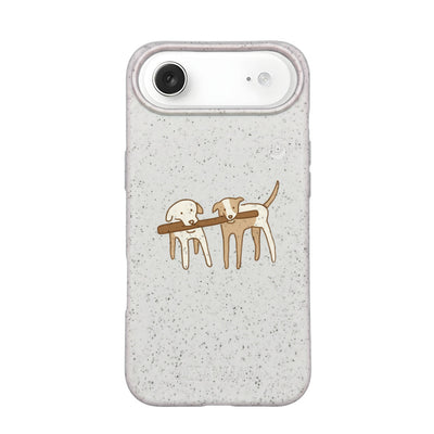 iPhone 17 Air Hülle - Hunde weiß - "Wuff" - nachhaltig